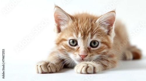 kitty on isolated white background.