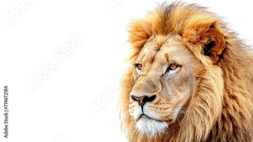 lion on isolated white background.