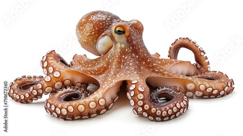 octopus on isolated white background.