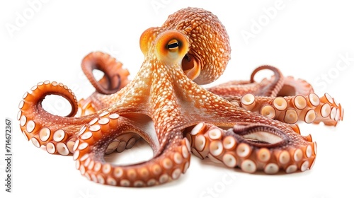 octopus on isolated white background.