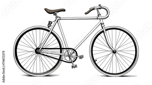 A black and white vintage racing bicycle from the 1900s.