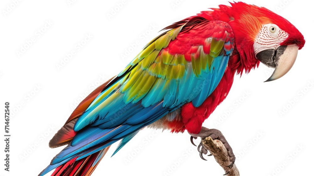 parrot on isolated white background.