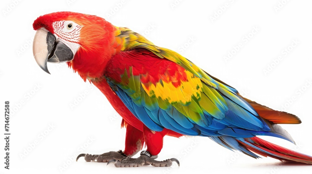 parrot on isolated white background.