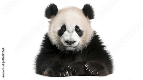 panda on isolated white background.