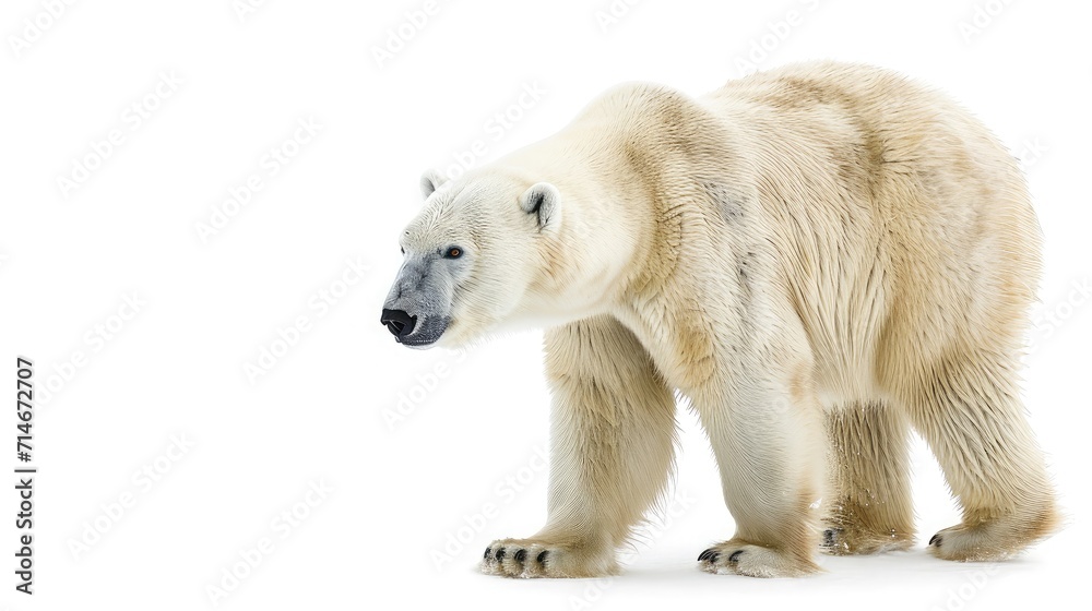 polar bear on isolated white background. polar bear on isolated white background.