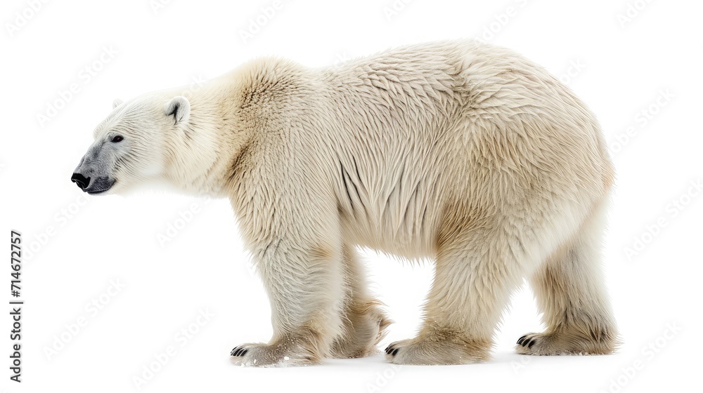 Fototapeta premium polar bear on isolated white background.
