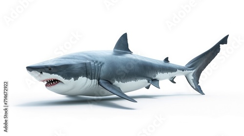 shark on isolated white background.