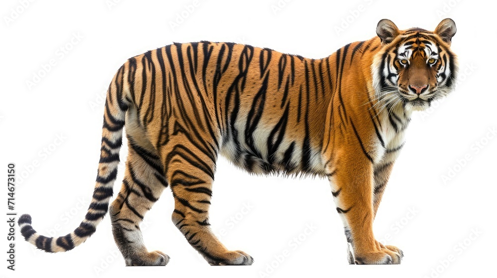 tiger on isolated white background.
