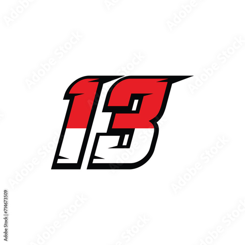 racing number 13