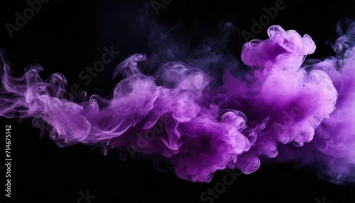purple smoke clouds on black background
