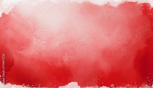 red watercolor background with white faded border and old vintage grunge texture marbled red painted background illustration for christmas or valentines day