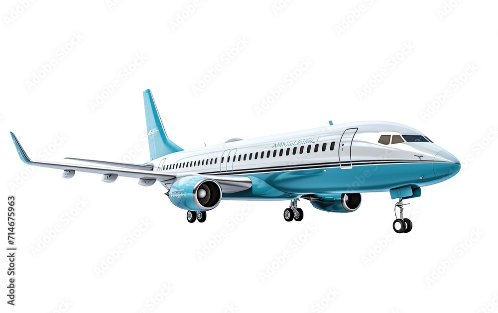 Obraz premium Airplane In The Sky. Airplane Slices Through Air, Creating a Harmonious Overture of Motion and Momentum on a White or Clear Surface PNG Transparent Background.