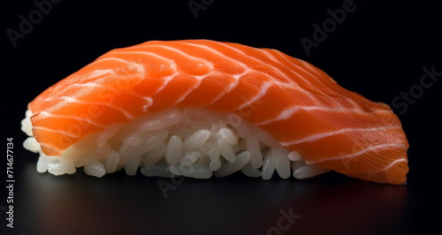 a salmon sushi