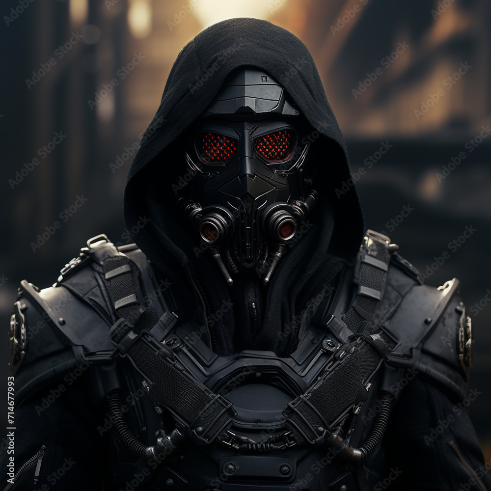 modern knight in costume created with Generative Ai