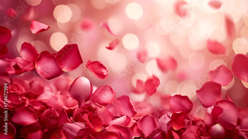 Romantic background with rose petals. 