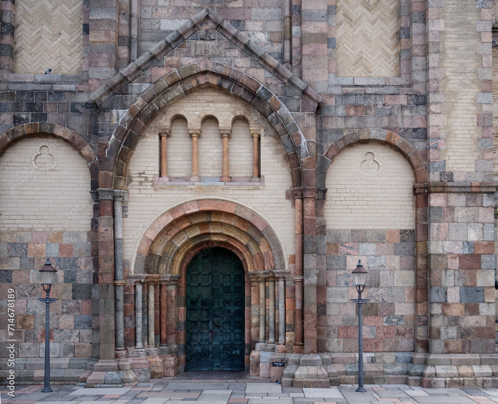 entrance to the cathedral of Ribe in Denmark