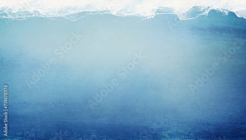 elegant light blue background with white hazy top border and dark blue green grunge texture bottom border luxury pastel blue design photo