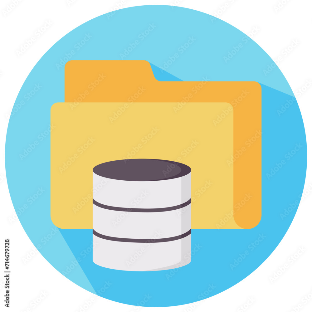 database archive round flat vector icon database archive round flat vector icon