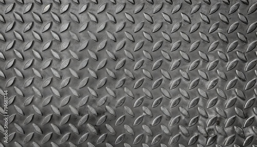 seamless metal floor plate with diamond pattern black metal background or black steel surface