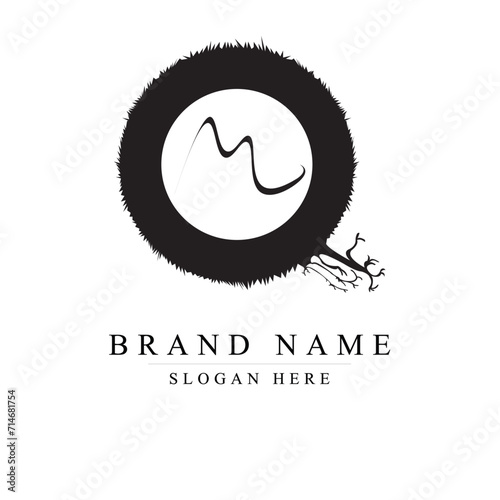 initials letter qm logo design vector illustration template, Initial letter qm logo,	
 photo