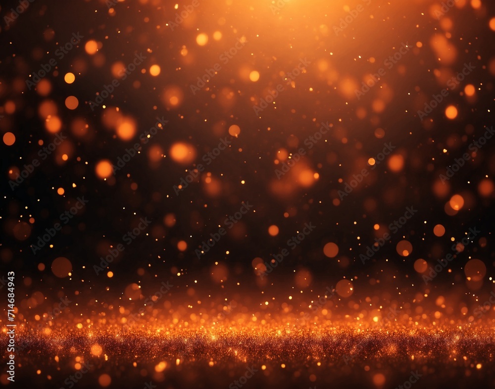 orange glow particle abstract bokeh background, orange background with stars orange glow particle abstract bokeh background, orange background with stars