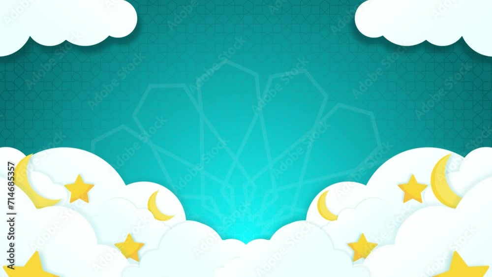 Ramadan kareem gold animated ramadan kareem text background pattern islamic ramadan month clouds 4k