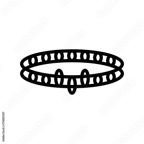 choker jewelry fashion line icon vector. choker jewelry fashion sign. isolated contour symbol black illustration