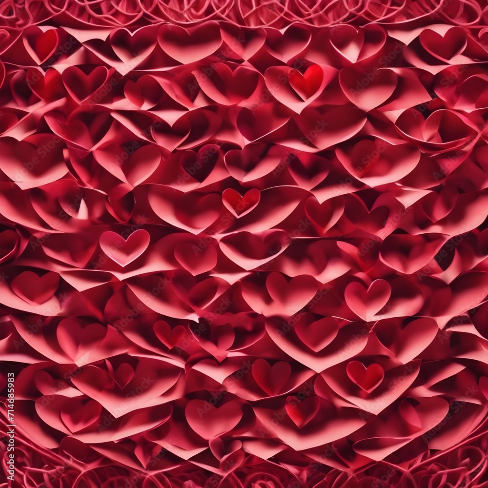 Abstract bright background made of colorful heart shaped texture. Valentine's day concept