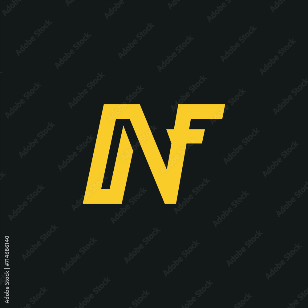 NF, N, F Icon Vector Logo Design Letter In Yellow Color Text Abstract Minimalist Style Graphic NF, N, F Icon Vector Logo Design Letter In Yellow Color Text Abstract Minimalist Style Graphic