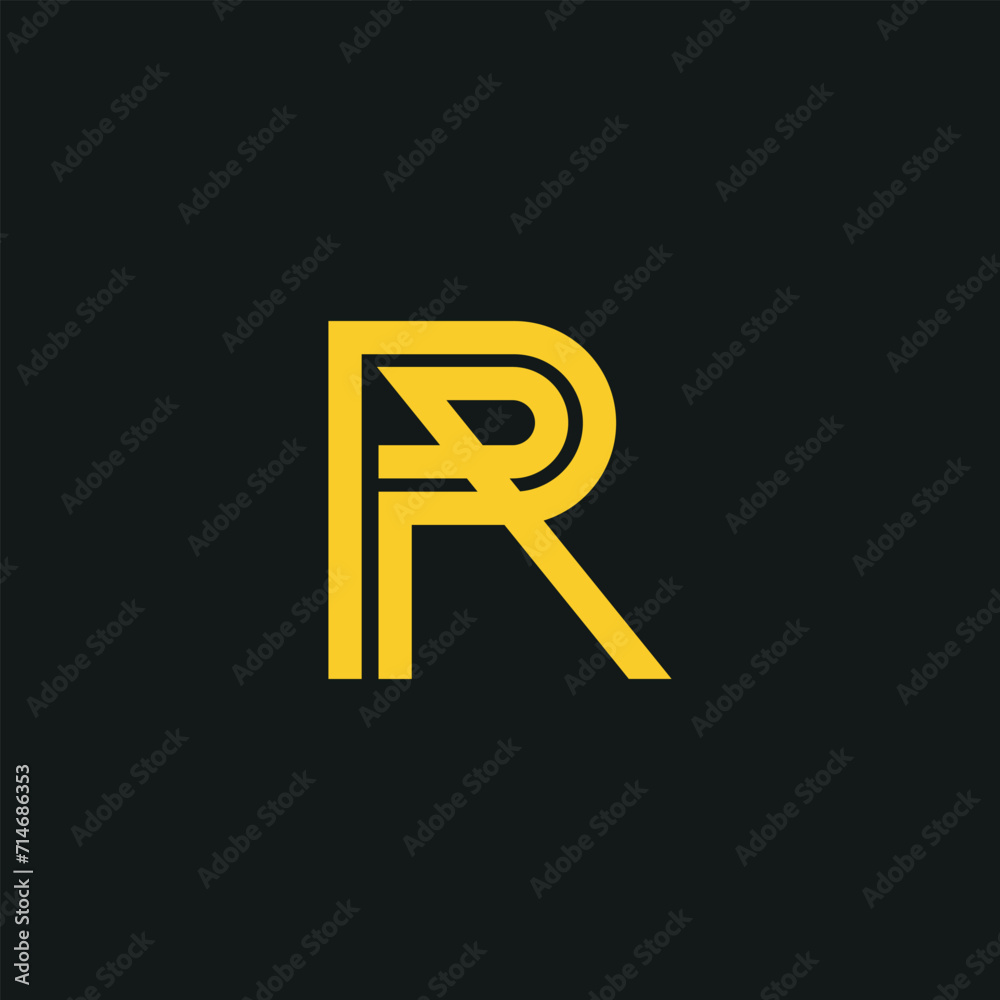 PR, RP, R Icon Vector Logo Design Letter In Yellow Color Text Abstract Minimalist Style Graphic PR, RP, R Icon Vector Logo Design Letter In Yellow Color Text Abstract Minimalist Style Graphic