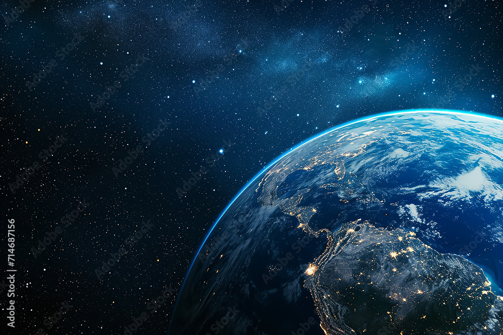 Obraz premium The planet earth view from space 