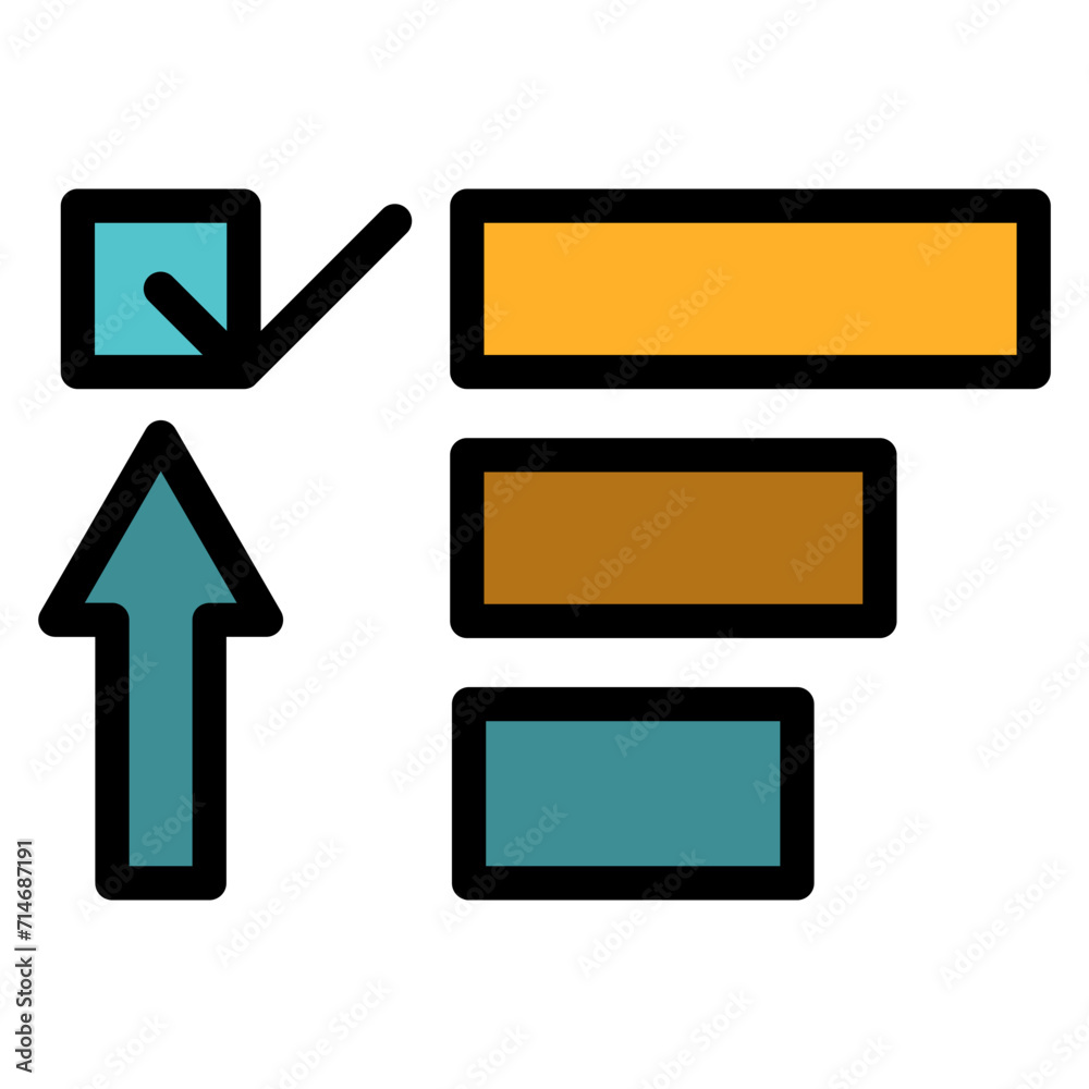 Priority Flat Outline Colour Icon Priority Flat Outline Colour Icon