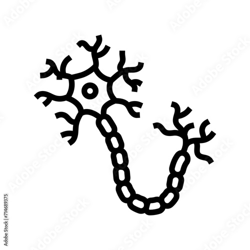 neuron structure neuroscience neurology line icon vector. neuron structure neuroscience neurology sign. isolated contour symbol black illustration