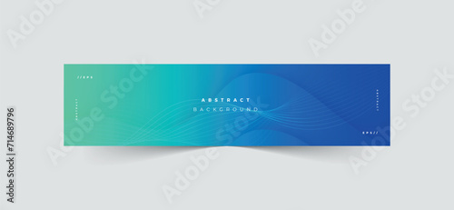 Gradient blue abstract background linkedin banner template