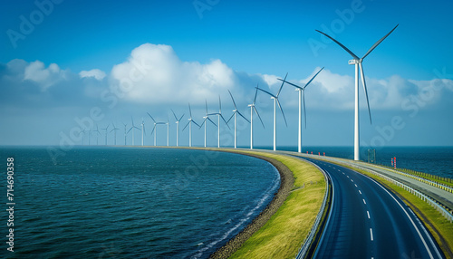 Landscape photo of wind farms