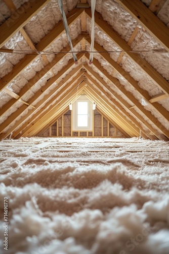 Professional Builder Installing Attic Thermal Insulation for Effective Home Heat Protection