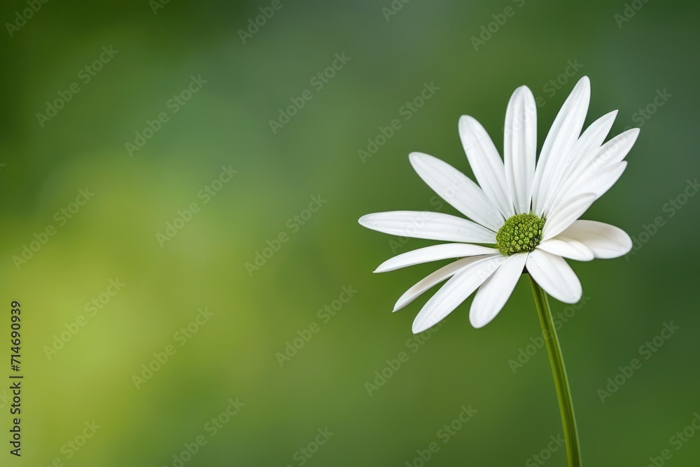 White Flower on Lush Green Background: Nature's Beauty and Copy Space for Design White Flower on Lush Green Background: Nature's Beauty and Copy Space for Design