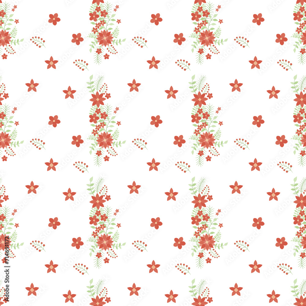Free vector small winter flowers pattern design. Free vector small winter flowers pattern design.