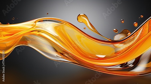 Foto Abstract wave of golden viscous composition on a white background