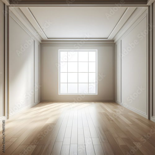Empty minimalism interior room