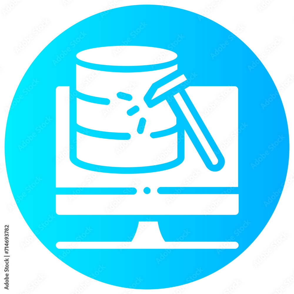 data mining round solid vector icon data mining round solid vector icon