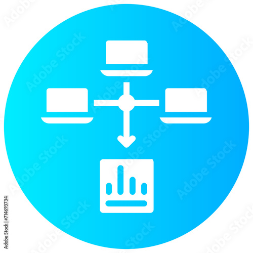 applications analytical round solid vector icon