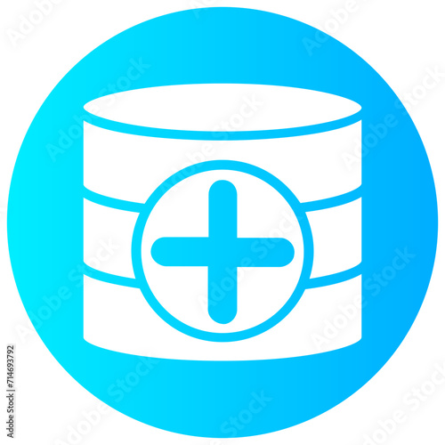 add database round solid vector icon