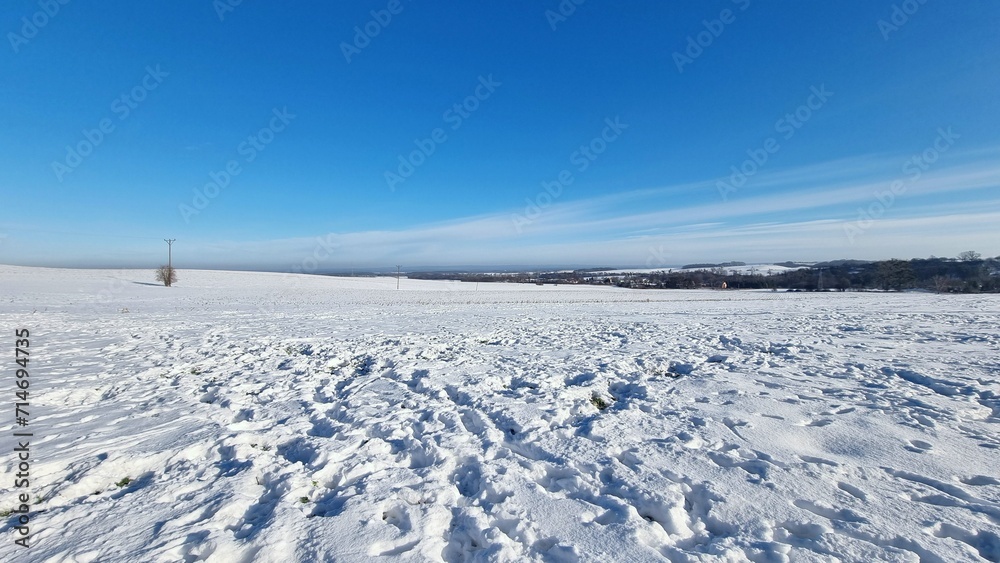 White landscape from winter Poland
