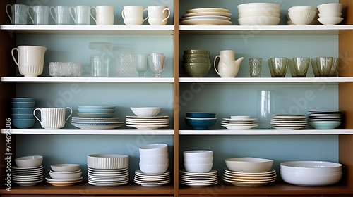 Open shelving to showcase your stylish dishware.