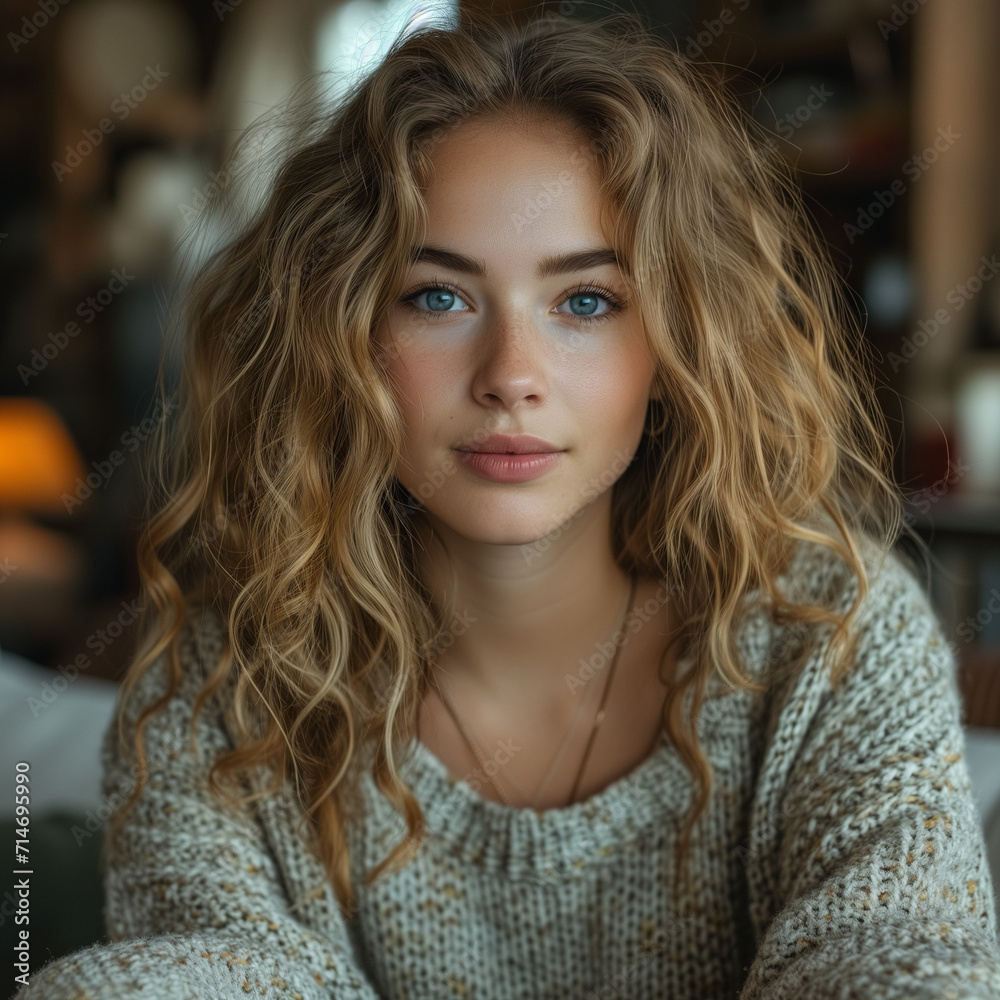 Serene Beauty at a Cozy Café Serene Beauty at a Cozy Café