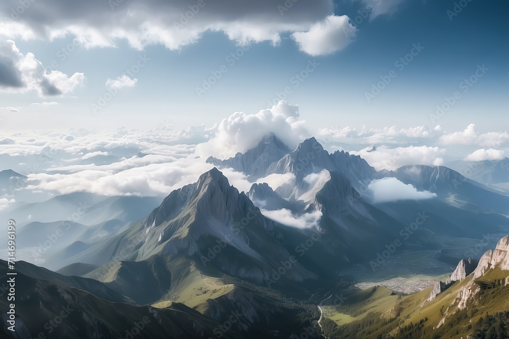 clouds over the mountains, summer clouds over the mountains, summer