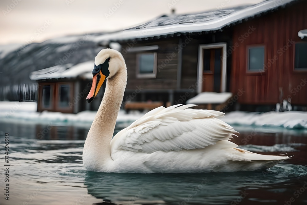Swan Spotted in the North Pole Region Discover the breathtaking image