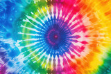 Abstract Rainbow Tie-Dye Fabric: A Multicolored Burst of Freedom and Artistic Expression on Cotton