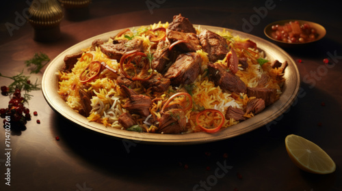 Tender and flavorful beef biryani, a must-try dish during Ramadan